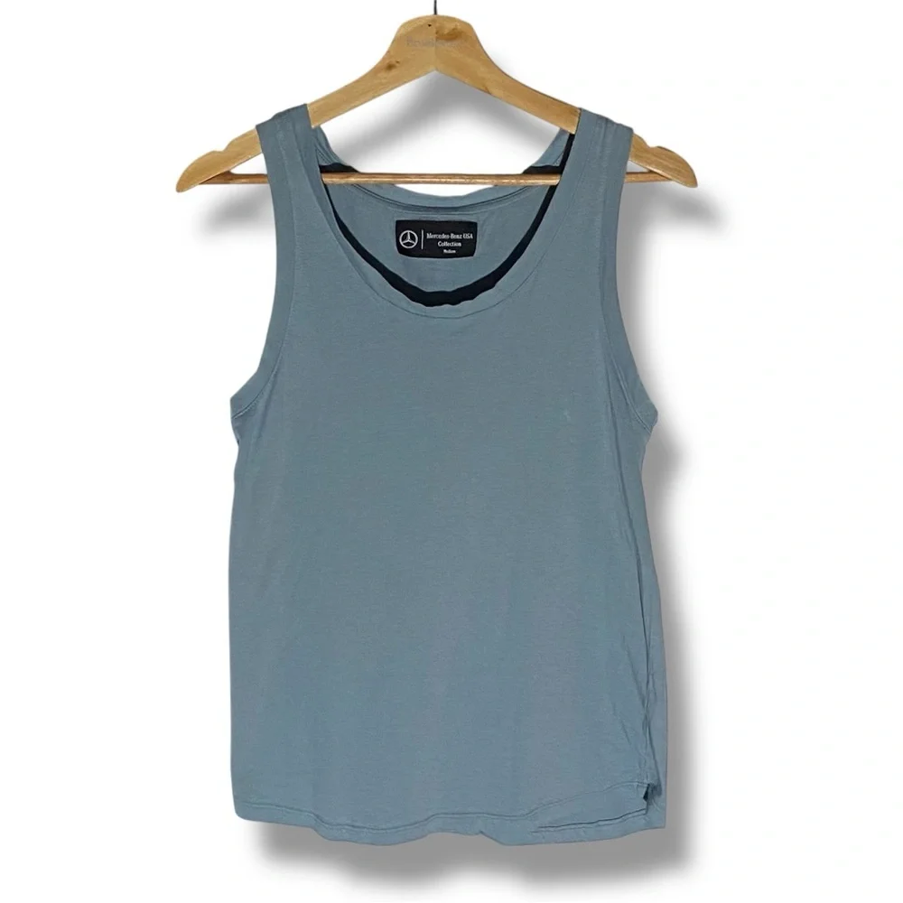 MERCEDES BENZ Silvery Blue 'USA Collection' Tank Top - Picture 2 of 5